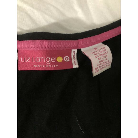 3 pc Liz Lange Maternity black top size small, Indigo Blue jeans, gray t shirt s - Picture 4 of 11